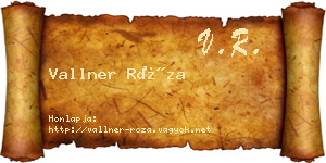 Vallner Róza névjegykártya